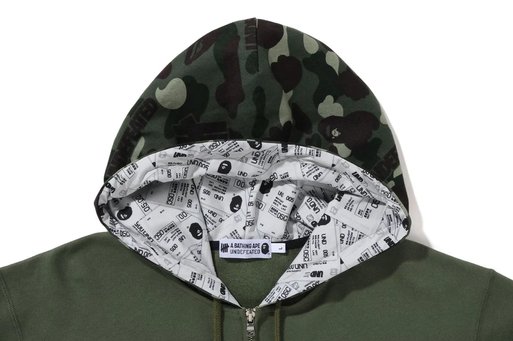 BAPE X UNDFTD Color Camo Relaxed Zip Hoodie Size M