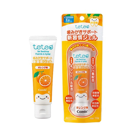 Combi Teteo Kids Fluoride Toothpaste 30g – Strawberry / Orange / Grape (9M+)