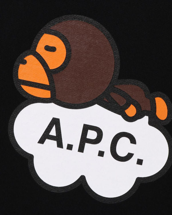 Japan BAPE X A.P.C  SWEAT TEARS Co-branded Sweatshirt Long Sleeve
