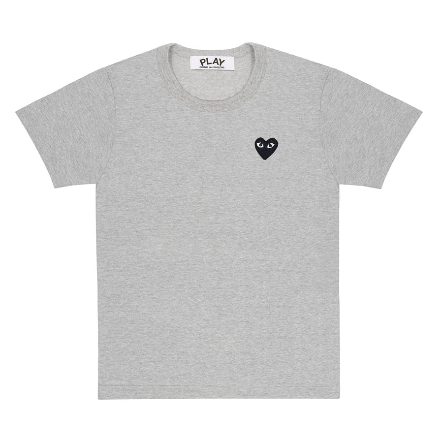 【PLAY men】 PLAY COMME des GARÇONS TOP DYED COTTON JERSEY WITH BLACK EMBLEM (TOP DYED GREY) (The size is small, after washing will also shrink try to buy big Oh!)