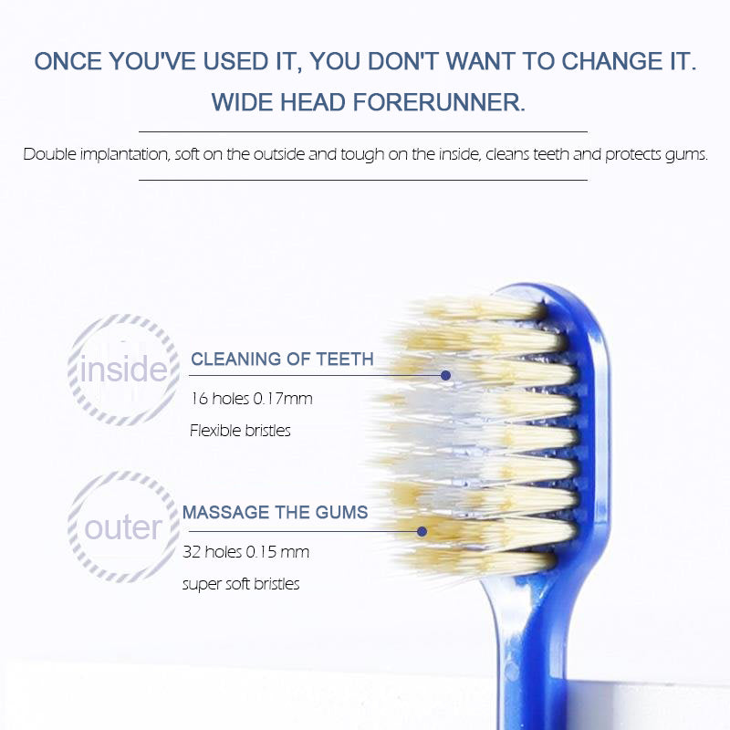 Japan EBiSU Wide Soft Bristle Toothbrush Color Randomized