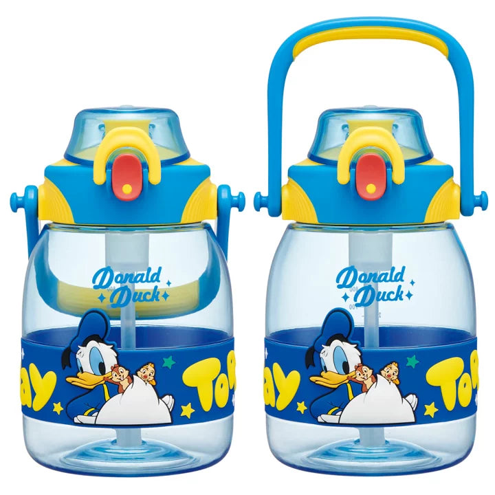 Skater Donald Duck Portable 1.2L Large-Capacity Straw Tumbler with Carry Strap