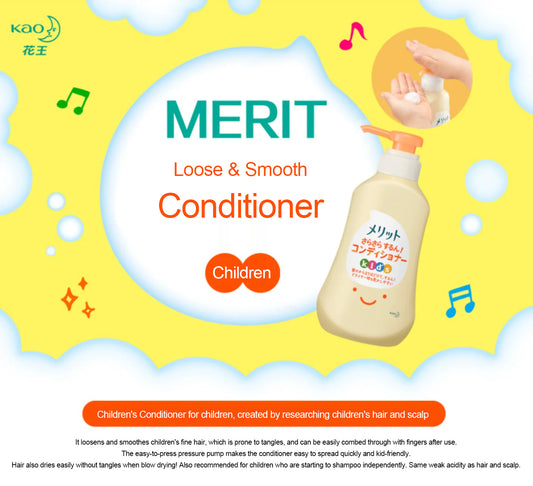 Japan KAO MERIT Children’s Foam Conditioner 360ML New version, Peach soap