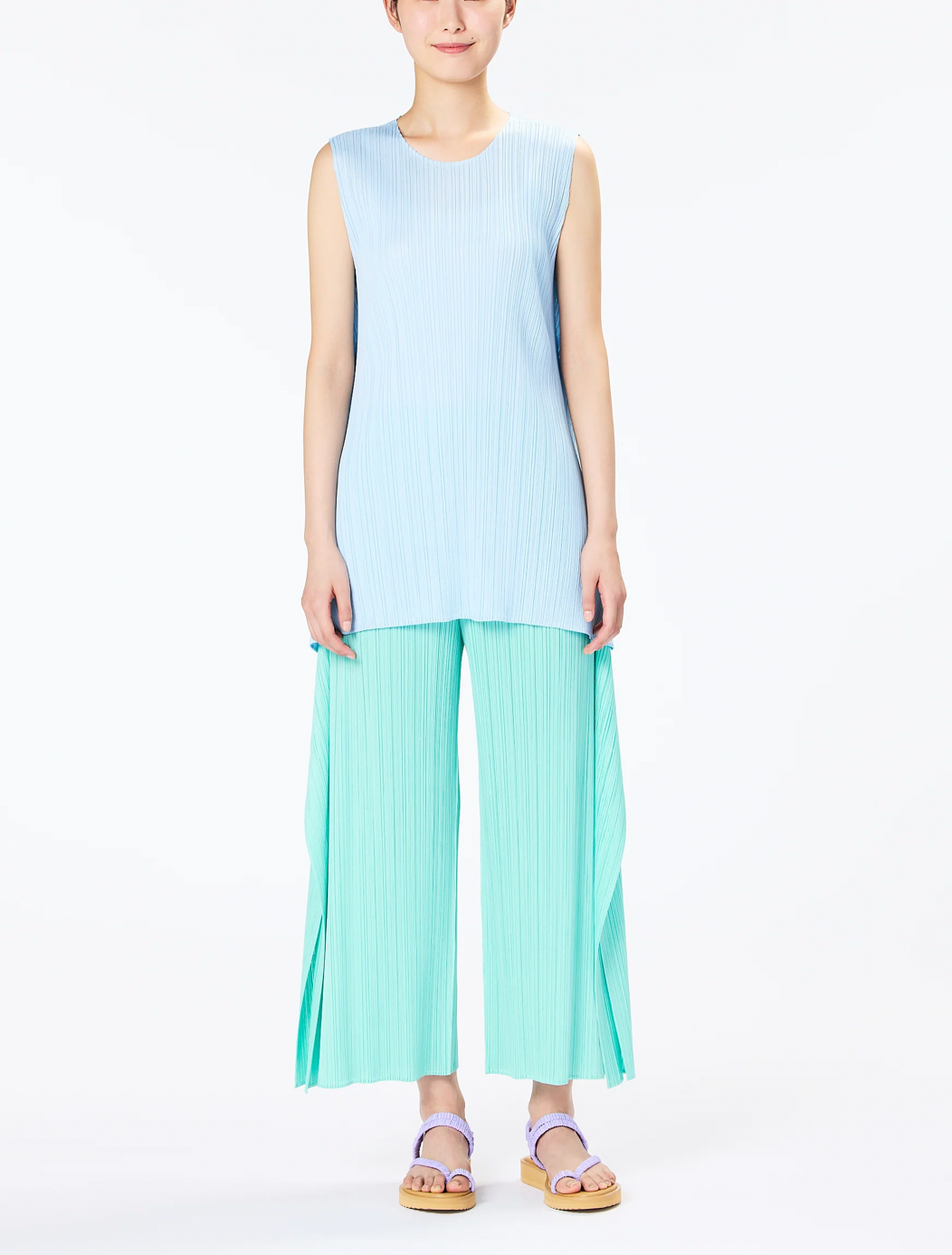 ISSEY MIYAKE PLEATS PLEASE Women's Wide Trousers/Kelp Pants  JF165