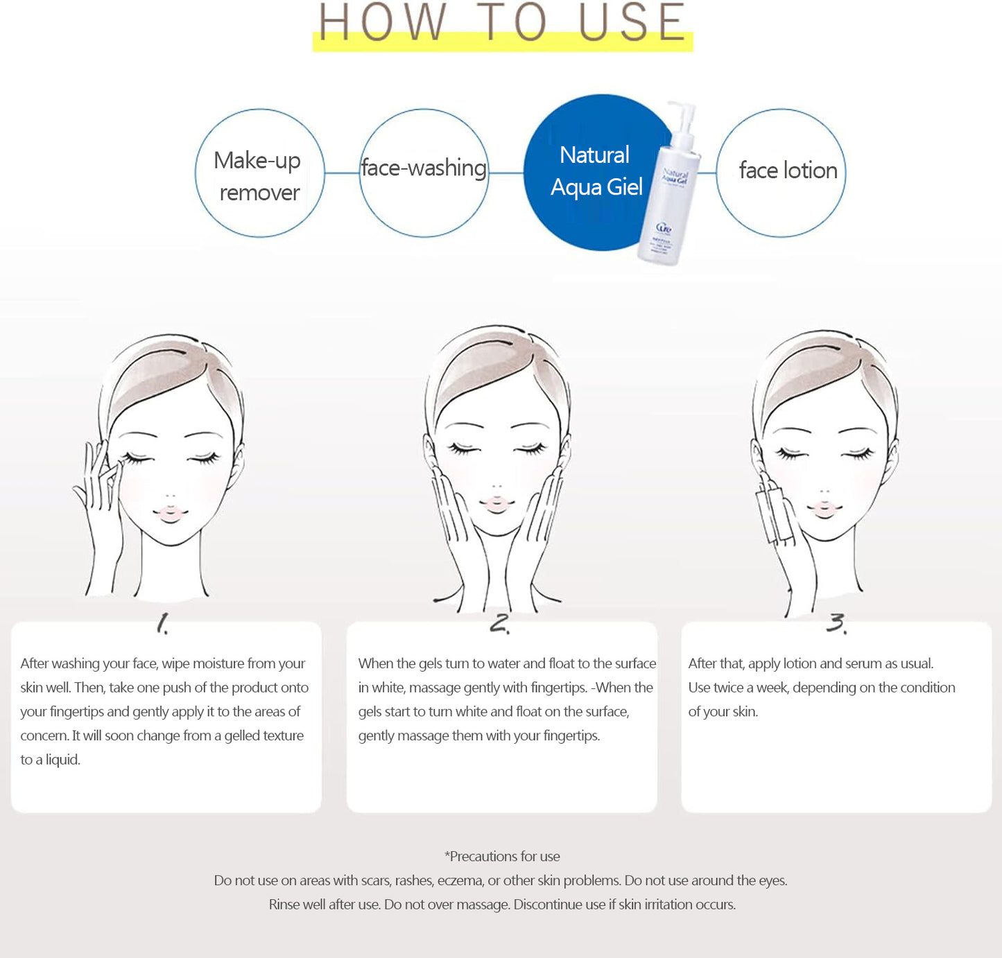 Japan KAO CUREL New version CURE Natural Aqua Gel Peeling 250g Deep Cleansing Blackhead Removal Cleansing Gel