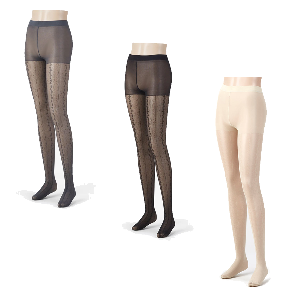 Japan Tabio Lace Flower Pantyhose, Stockings M-L fits (150cm-165cm)