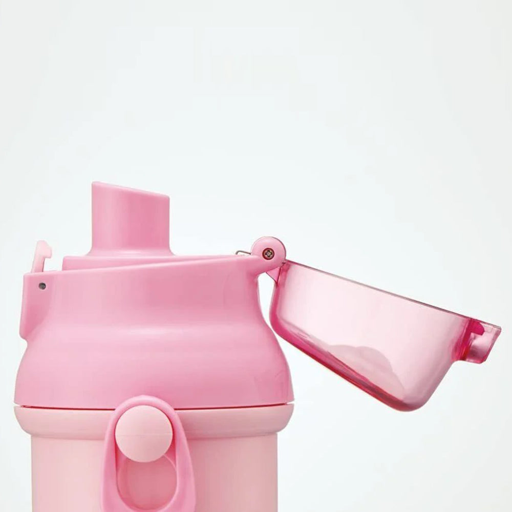 Japan Skater Pink Hello Kitty Lightweight Kids Student with Shoulder Strap Antibacterial Resin Drinking Water Bottle 480ml
