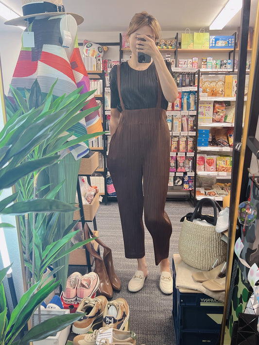 ISSEY MIYAKE Pleats Please【PP33JI137】Brown Monthly Colors September Jumpsuit  Size 3