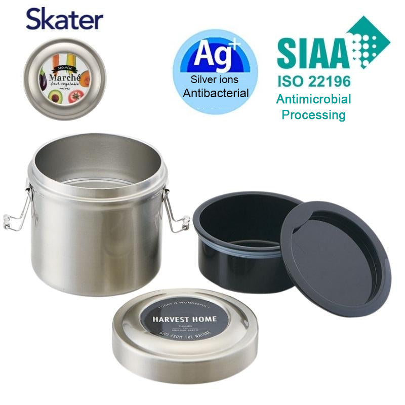 Japan skater Silver Anti-bacterial Insulated Stainless Steel Lunch Box 600ml