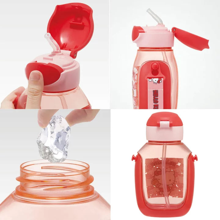 Japan Skater Heat-resistant Resin Hello Kitty Children's Students Straw Cup Large Capacity Water Cup 530ml