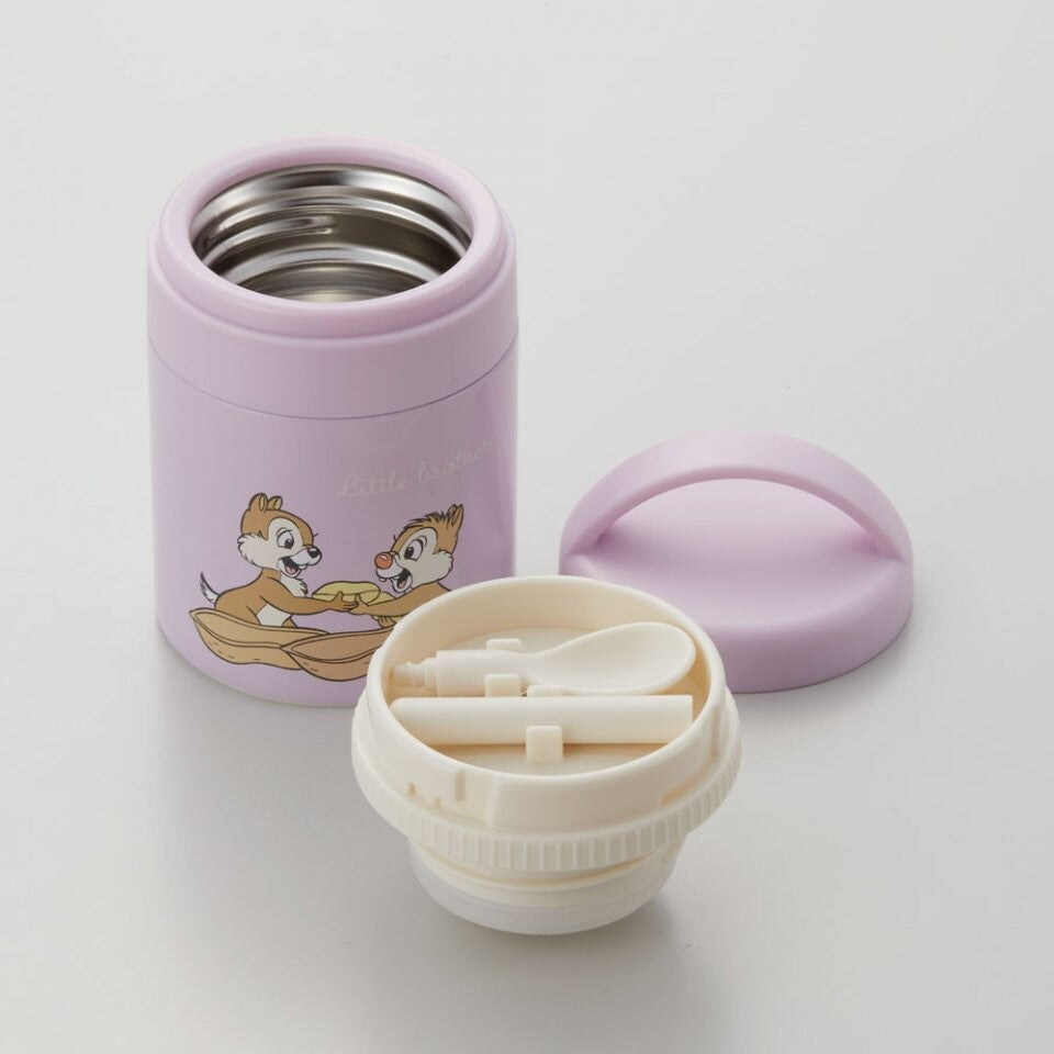 Japan Skater Chipmunks Chip 'n' Dale, Children's Food Jar, Baby Tote Bento Box , Portable Thermos 180ml
