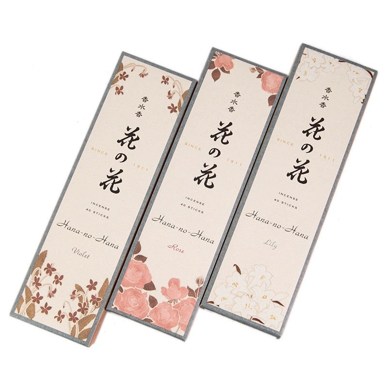 Japan NIPONN KODO Incense Hana-no-Hana, Indoor Diffuser, Soft Fragrance, Long Lasting, 40pcs