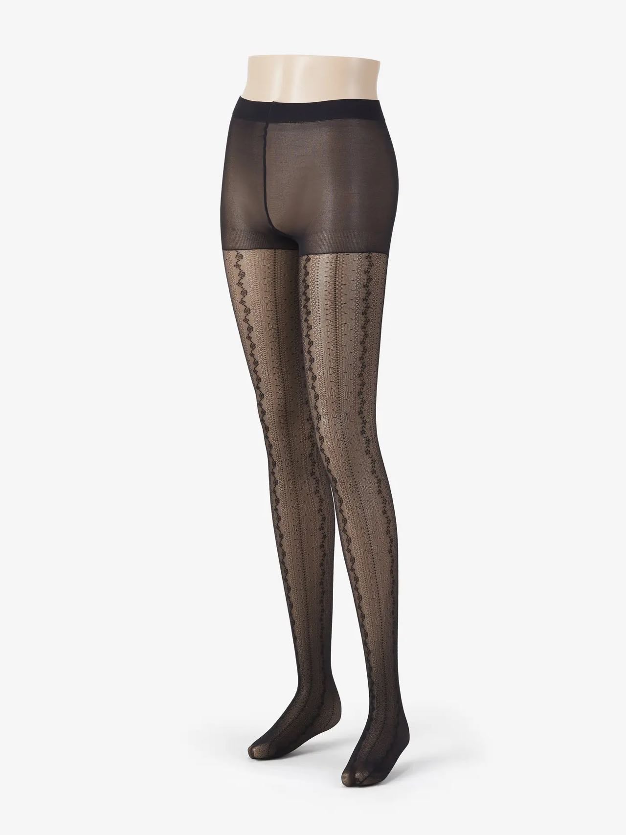 Japan Tabio Lace Flower Pantyhose, Stockings M-L fits (150cm-165cm)