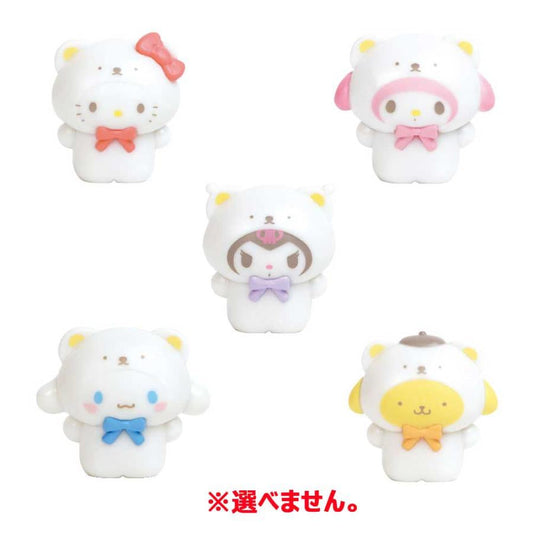 Japan Sanrio Toys Bath Ball,  Soaking Ball, Dissolved with Toys Floating Out[Snowflake Sanrio] 5 PCS Random, Soap Scent