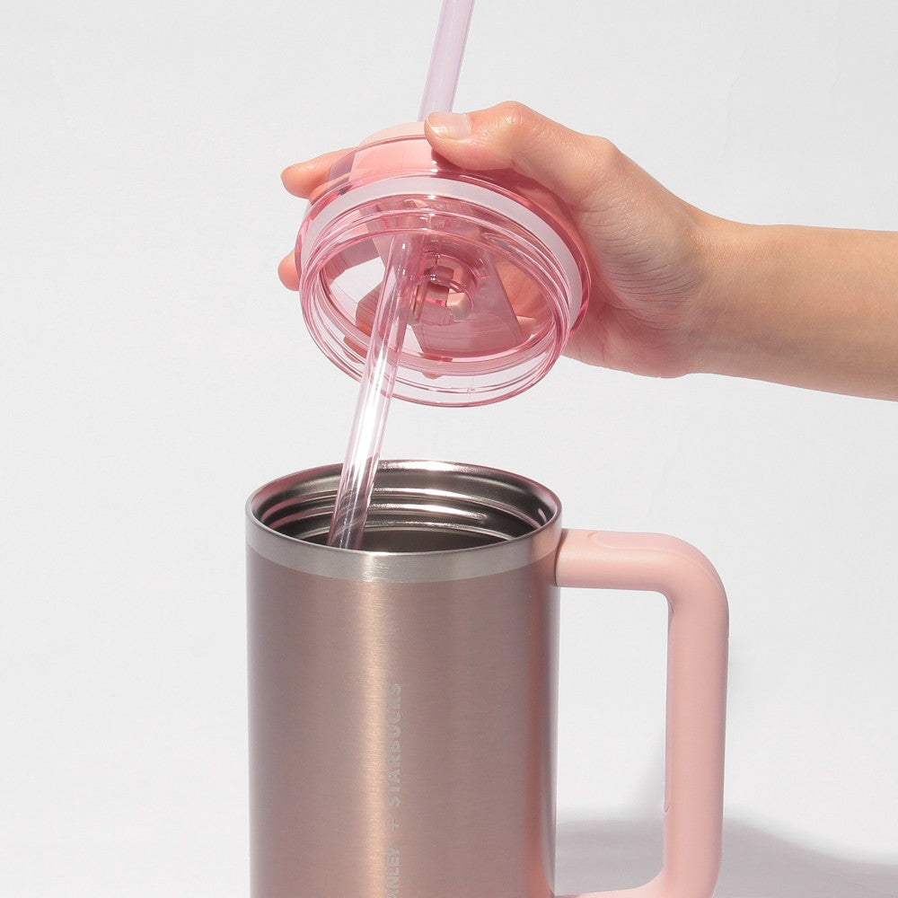 Starbucks Japan 2026 Valentine's Day Limited Edition Stanley Gradient Pink Stainless Steel Tumbler (887ml)
