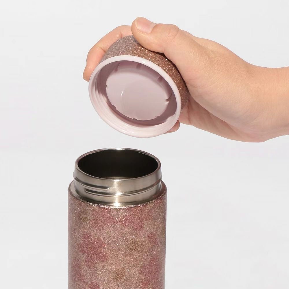 Starbucks Japan 2026 Sakura Limited First Drop, Shimmering Cherry Blossom Insulated Stainless Bottle, 355ml