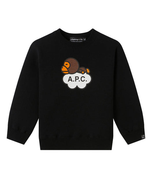 Japan BAPE X A.P.C  SWEAT TEARS Co-branded Sweatshirt Long Sleeve
