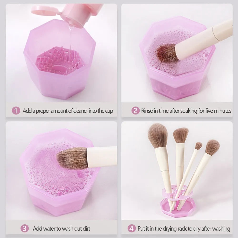 DAISO Makeup Brush Cleaner Bucket