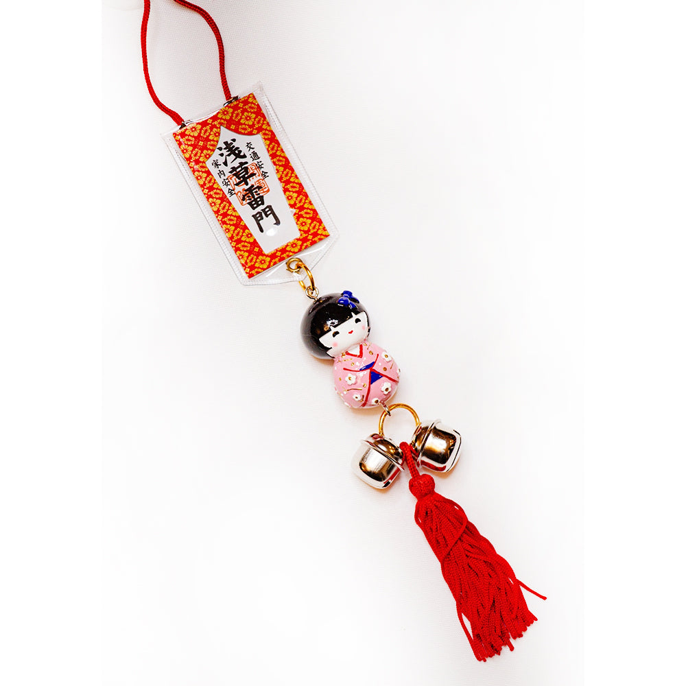 Asakusa Jinja Japanese Omamori，Heian Omamori, Car Pendant, Kimono Girl