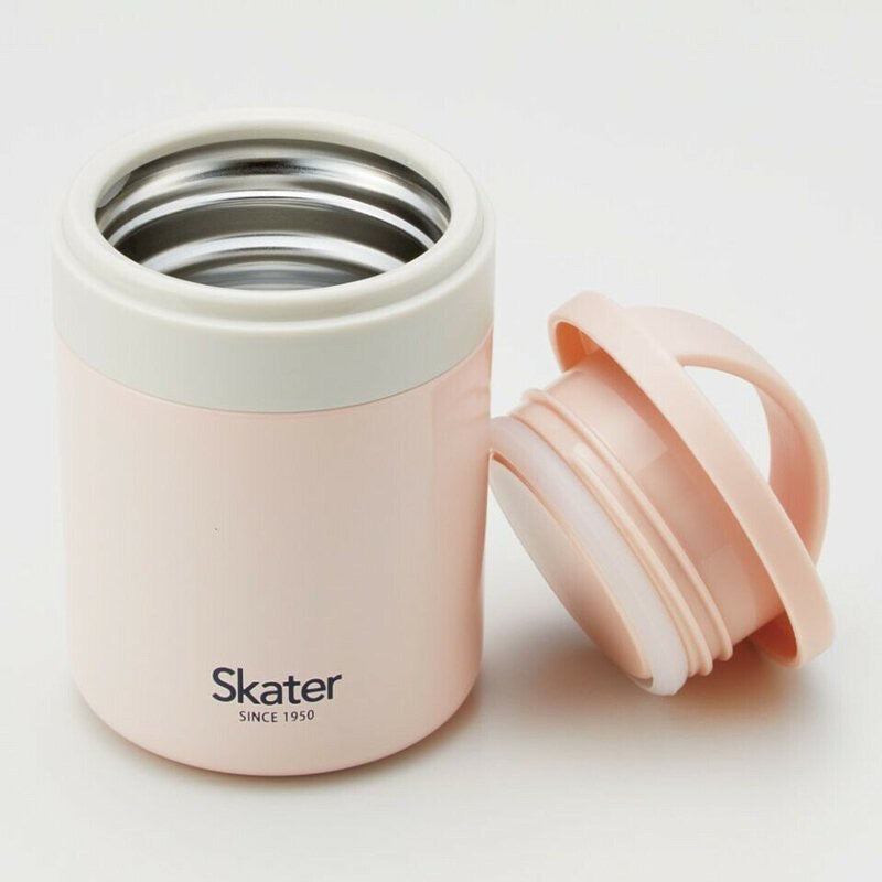 Japan Skater Pink Stainless Steel Insulated Cooler Lunch Box, Food Jar, Soup Tank, Ultra-light Antibacterial Approx. 300ml