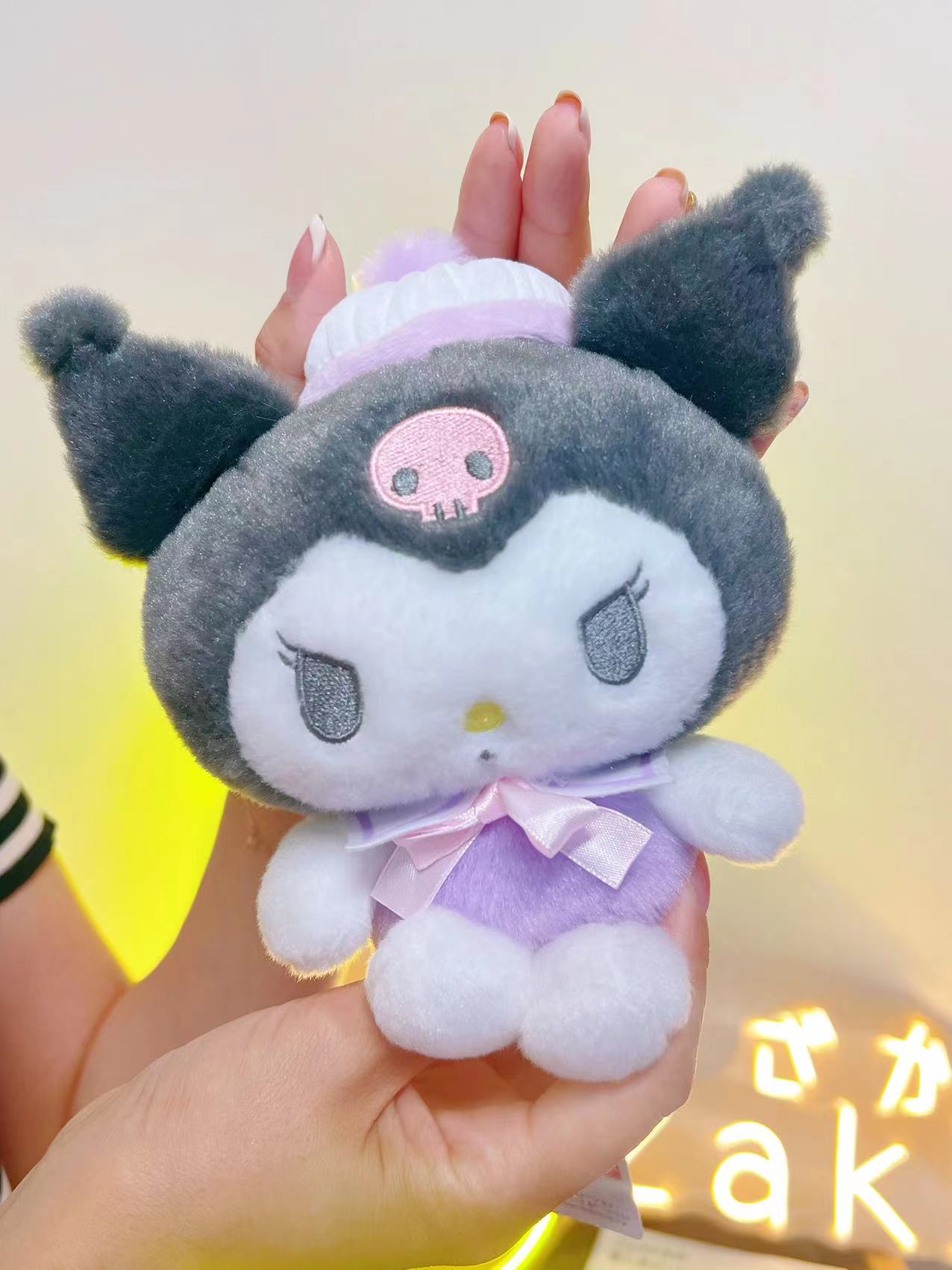 Japan Sanrio Series Pink Bow Decompression Doll approx. H14.5cmxW12cmx9cm