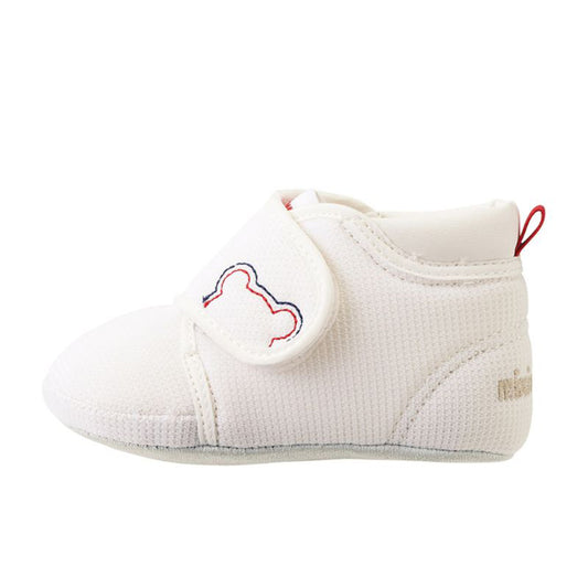 MIKIHOUSE New Double Row Embroidery + Antibacterial Material ，A section of toddler shoes /Award-winning shoes White