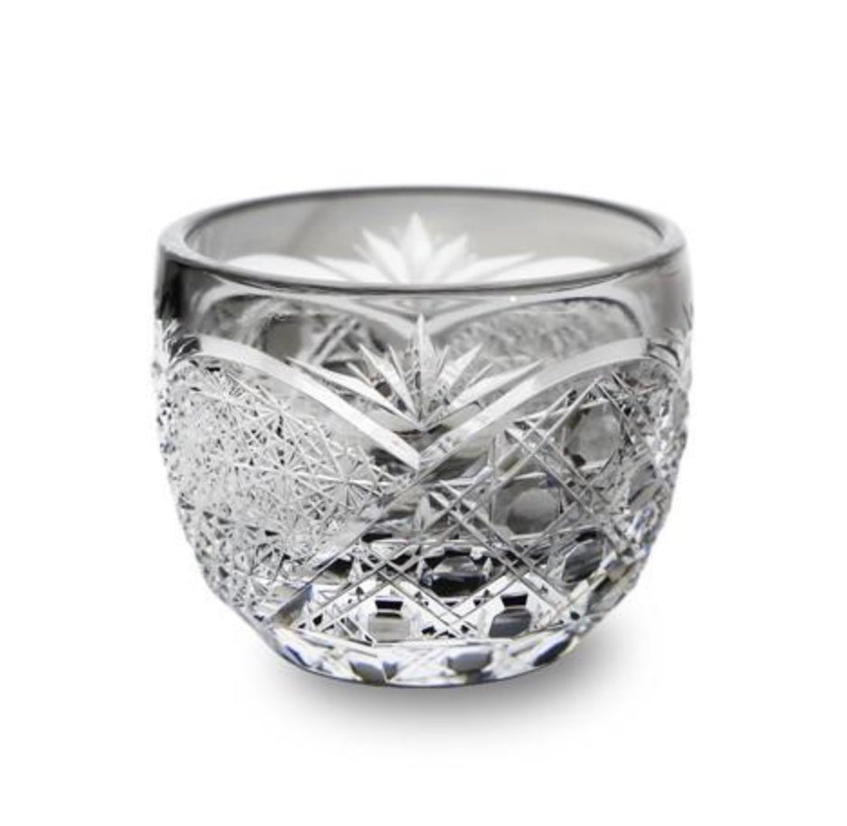 Japan,Yamada,Edo Kiriko「煌光」,Cold Sake Glass, Black 85ml