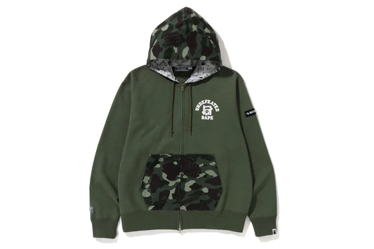 BAPE X UNDFTD Color Camo Relaxed Zip Hoodie Size M