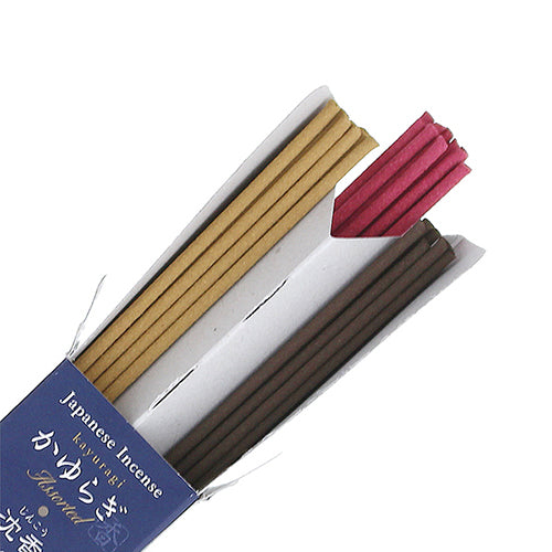 Nippon Kodo Kayuragi Incense – Agarwood, Sandalwood & Cherry Blossom Assortment (45 sticks with holder)