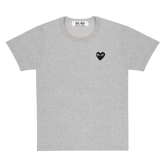 【PLAY men】 PLAY COMME des GARÇONS TOP DYED COTTON JERSEY WITH BLACK EMBLEM (TOP DYED GREY) (The size is small, after washing will also shrink try to buy big Oh!)