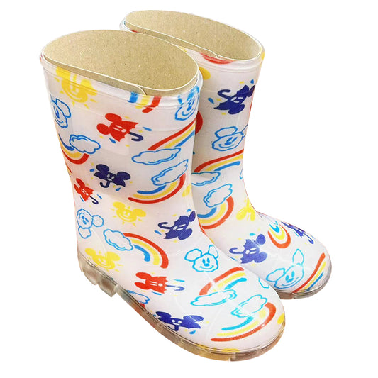 Tokyo Disney Children's Rain Boots, Mickey Rainbow Pattern