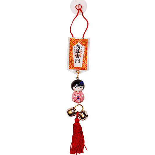 Asakusa Jinja Japanese Omamori,Heian Omamori, Car Pendant, Kimono Girl