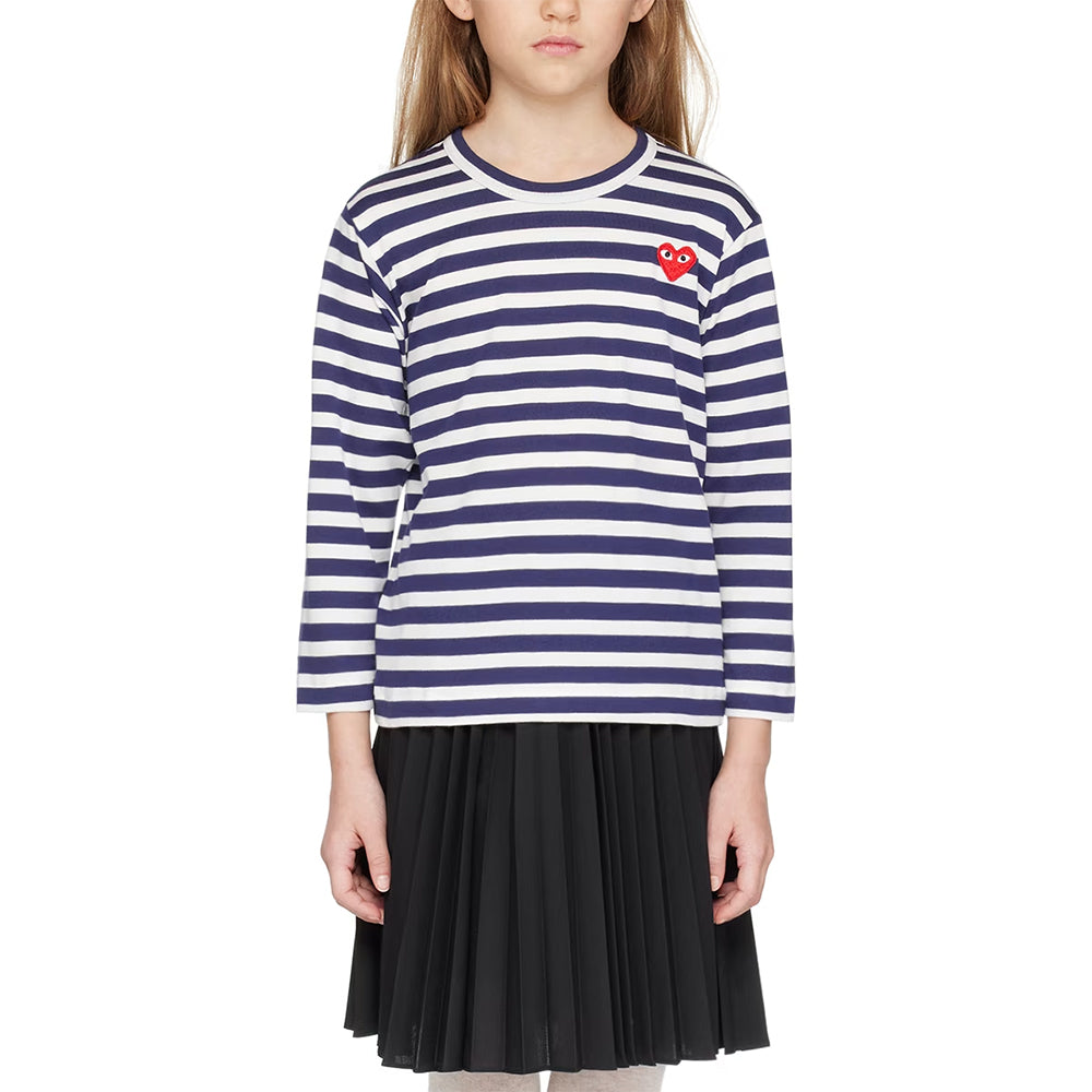 【PLAY KIDS】PLAY COMME des GARÇONS KIDS STRIPED T-SHIRT (BLUE)