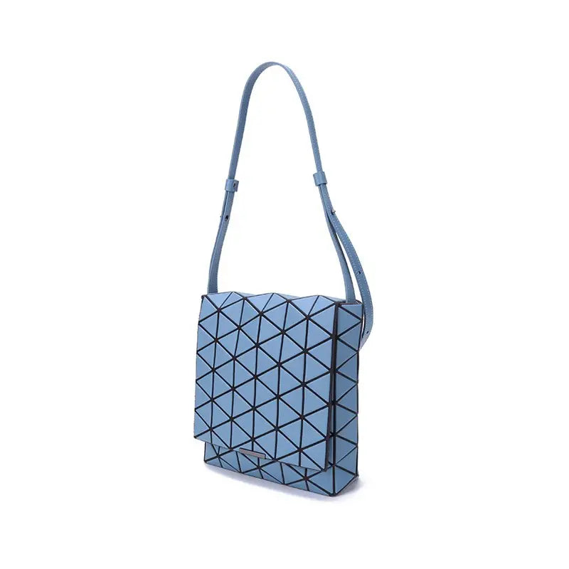 BAO BAO ISSEY MIYAKE Men's and Women's Single Shoulder Crossbody Flap Bag BB18 AG282 70 saxophone blue