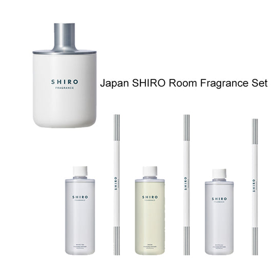 Japan SHIRO Room Fragrance Set Diffuser Bottle / 300ml Replacement  Fragrance Oil with Diffuser Stick (Soap Scent/White Tea/Lily/Golden Raspberry)