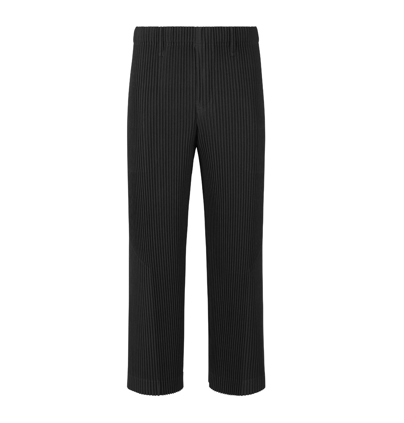 ISSEY MIYAKE  Homme Plissé TAILORED PLEATS 1 Men's seven-minute pants HP33-JF153 Black Size 3 (model height 166), waist about 80cm wear OK, elastic waist + can tie belt