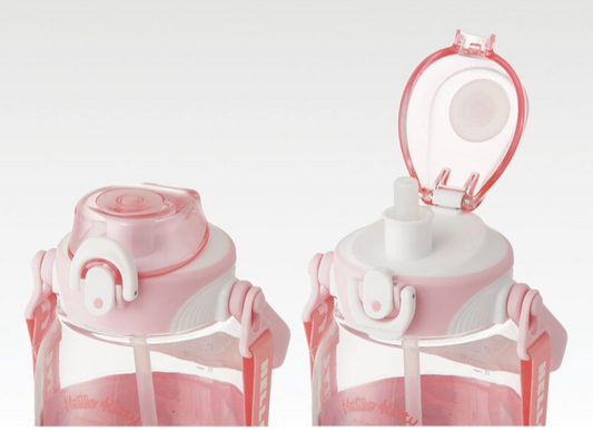 Skater Hello Kitty Portable Straw Water Bottle 1200ml – Shoulder & Hand Carry