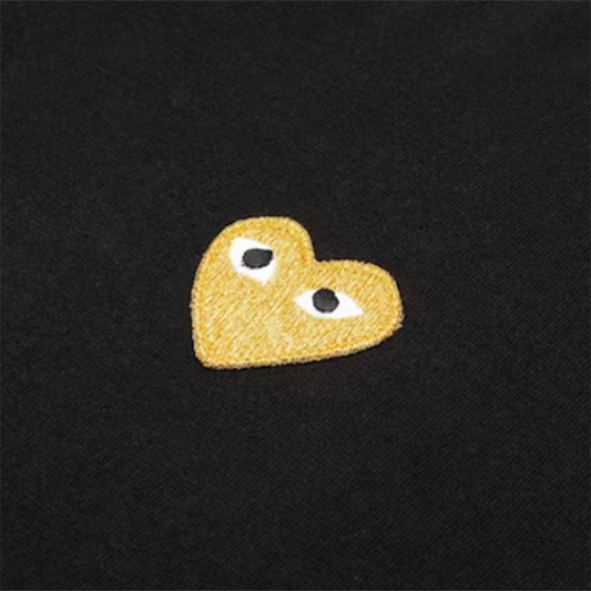 【PLAY Men】PLAY COMME des GARÇONS Gold Heart T-Shirt (Black)