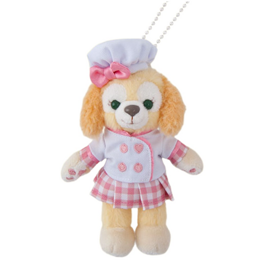 Tokyo Disney Pink Plaid Skirt Cookie Plush Keychain（SIZE：High about 14.5CM）