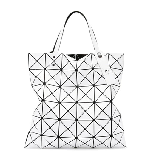 ISSEY MIYAKE BAO BAO Women's Tote Shoulder Bag Tote Bag Glossy Six Compartments AG053-01 Glossy White