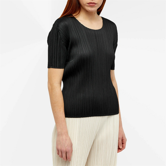 ISSEY MIYAKE Pleats Please Women's Tops Black PP55-JK103-15  Size 3