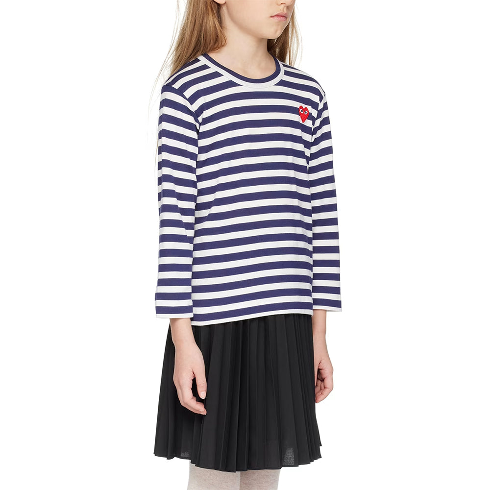 【PLAY KIDS】PLAY COMME des GARÇONS KIDS STRIPED T-SHIRT (BLUE)