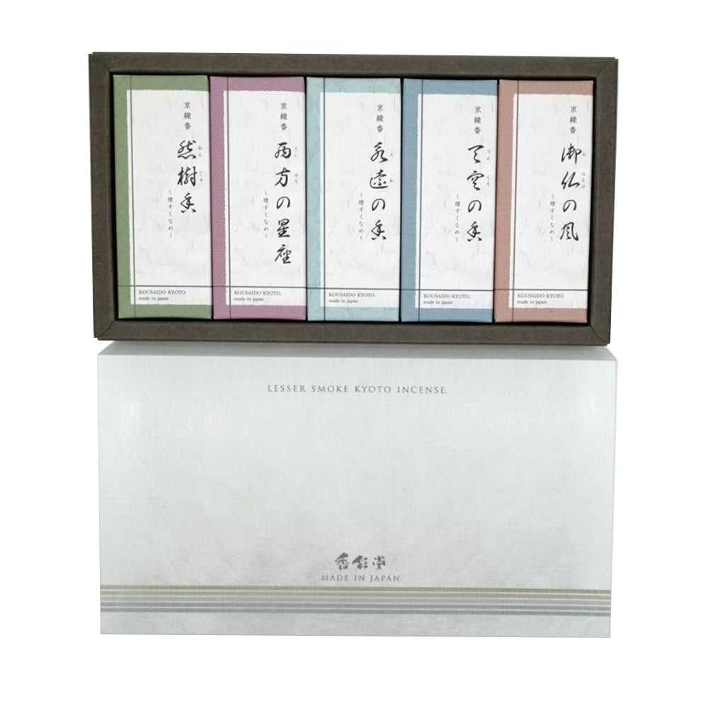 Japan Kosaido Yojo Kyoto Low Smoke, Low Smoke Thread Incense Set (5 types)