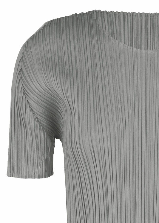ISSEY MIYAKE  Pleats Please Short-sleeved Shirt PP05-JK103 Dark Gray Size 3