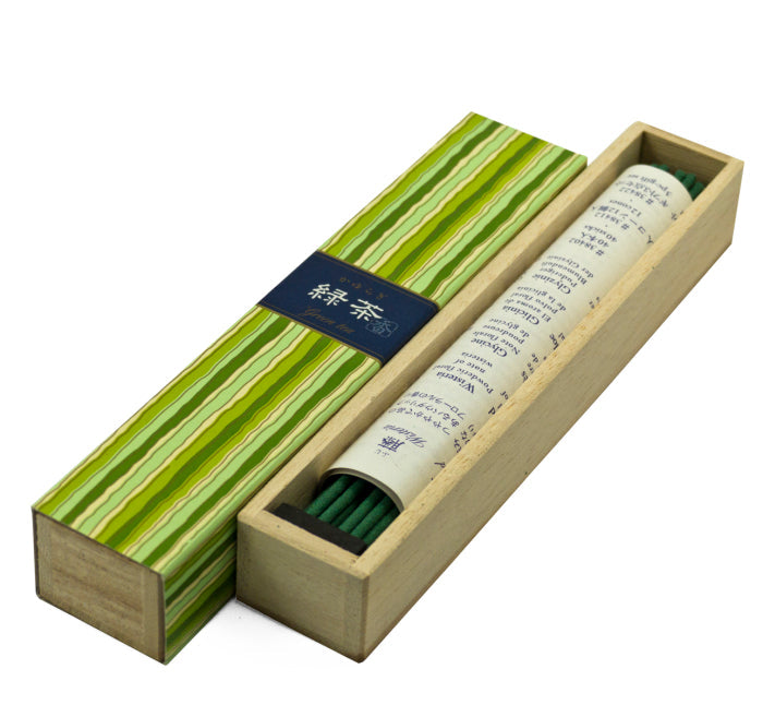 Japan Nippon Kodo Incense Green Tea 40 Sticks With Holder