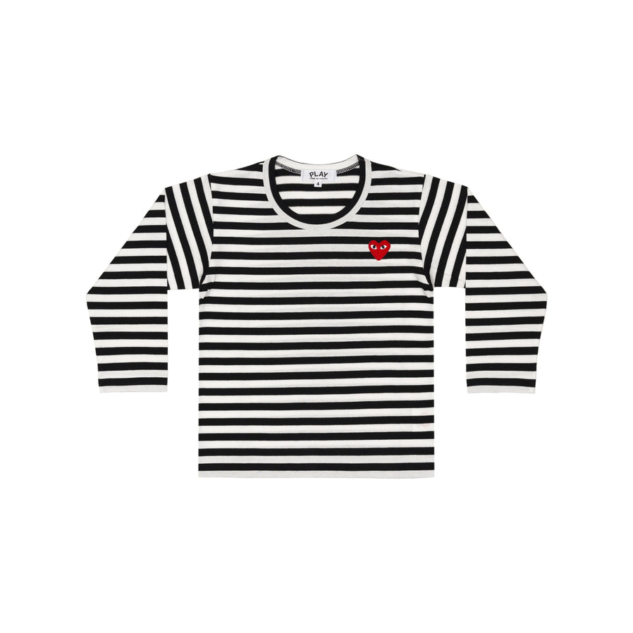 【PLAY Kids】PLAY COMME des GARÇONS KIDS STRIPED T-SHIRT (BLACK)Black Stripe