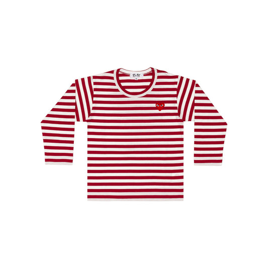 【PLAY KIDS】PLAY COMME des GARÇONS KIDS STRIPED T-SHIRT (RED) Red Stripe
