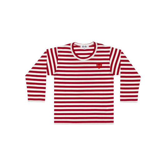 【PLAY KIDS】PLAY COMME des GARÇONS KIDS STRIPED T-SHIRT (RED) Red Stripe