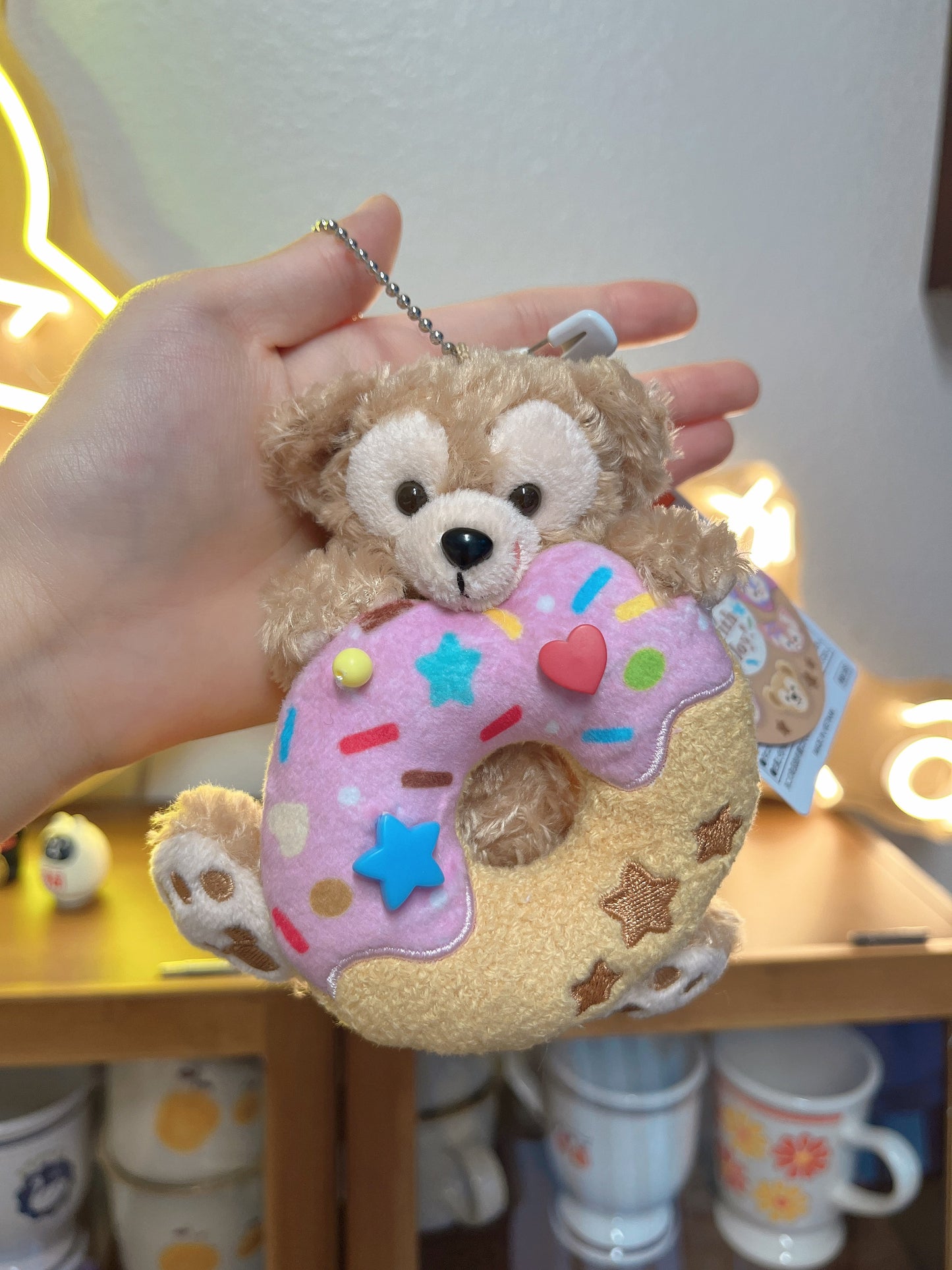 Tokyo Disney Summer Limited Keychain Plush – Duffy with Donut Series