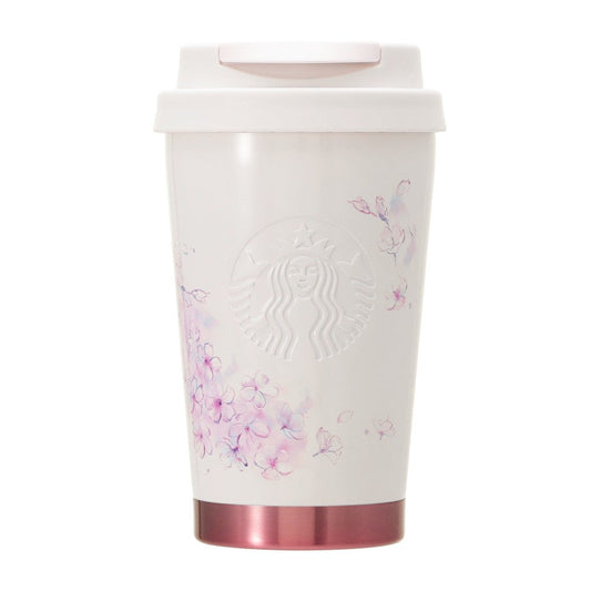 日本星巴克樱花第二弹夜樱 米色TOGO保温杯355ml